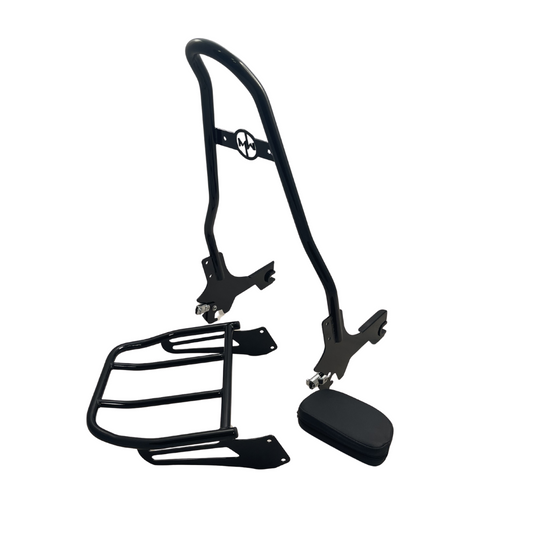 Detachable Sissy Bar with Pad and Bolt on Rack for Low Rider S 2018-UP MWL-121R-18