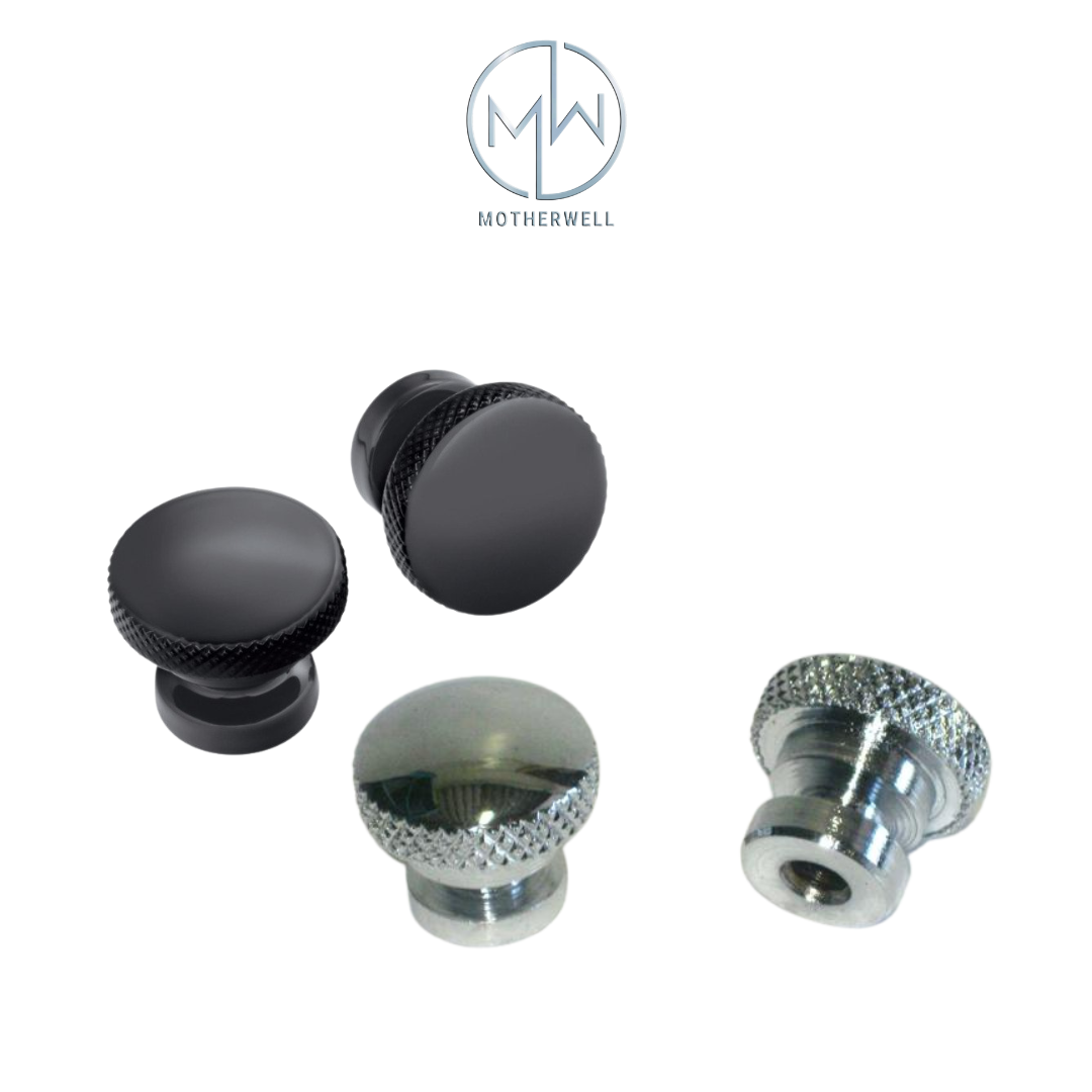 Seat Mounting Knobs for Harley | Chrome or Black | Pair