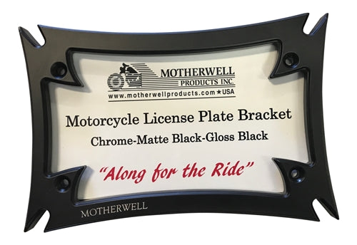 Metal Bike License Plate Frame Italy A Motorcycle Tag Holder Black 4 Holes  One Frame