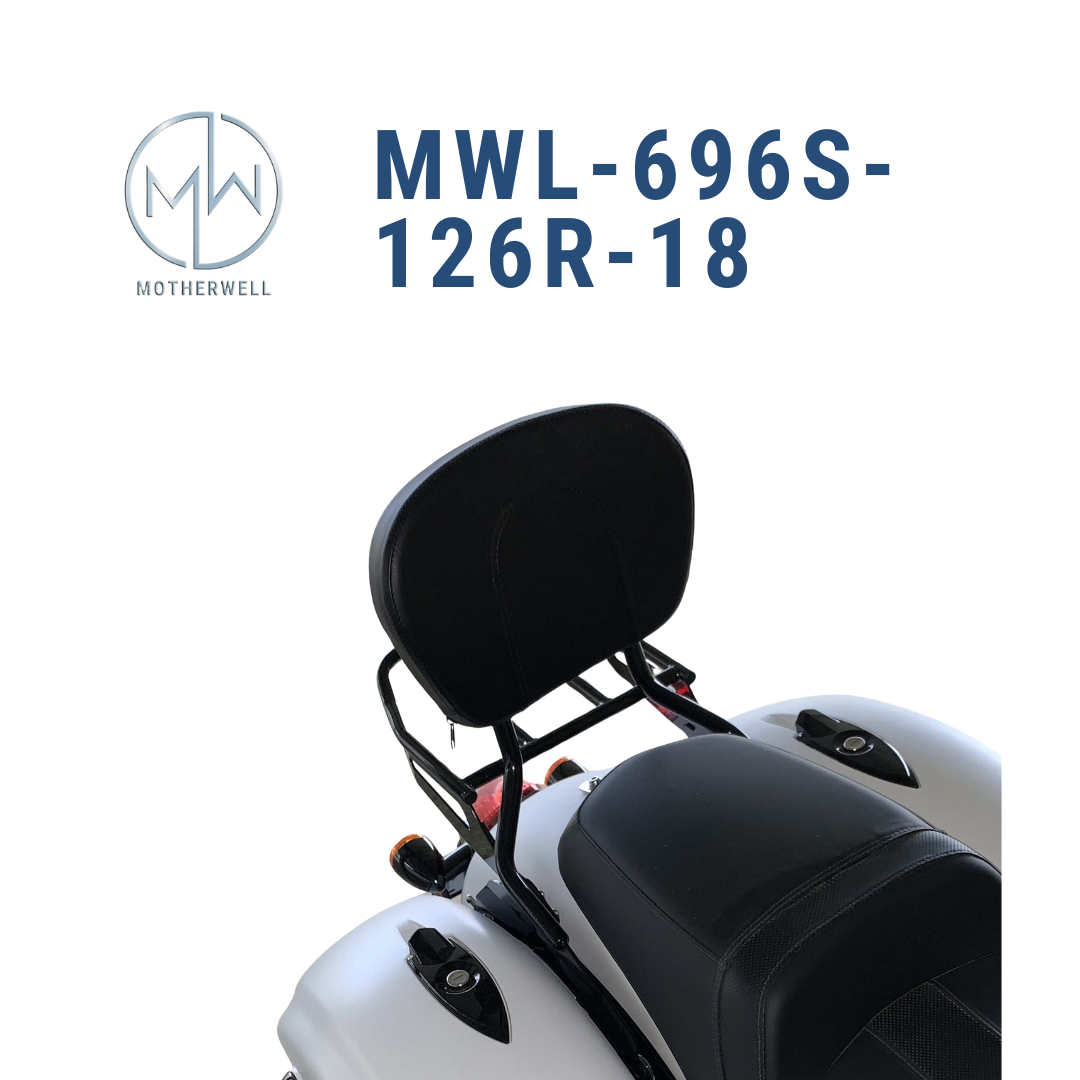 Indian Short Quick-Release Backrest with Luggage Rack MWL-696S- 126R-18