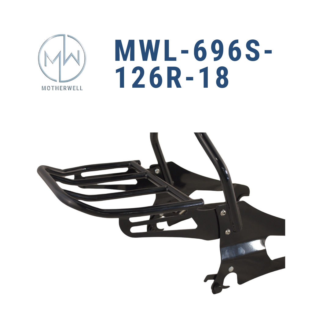 Indian Short Quick-Release Backrest with Luggage Rack MWL-696S- 126R-18