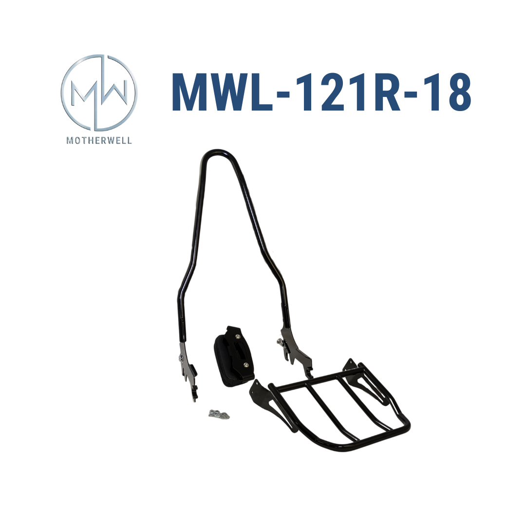 Detachable Sissy Bar with Pad and Bolt on Rack for Low Rider S 2018-UP  MWL-121R-18