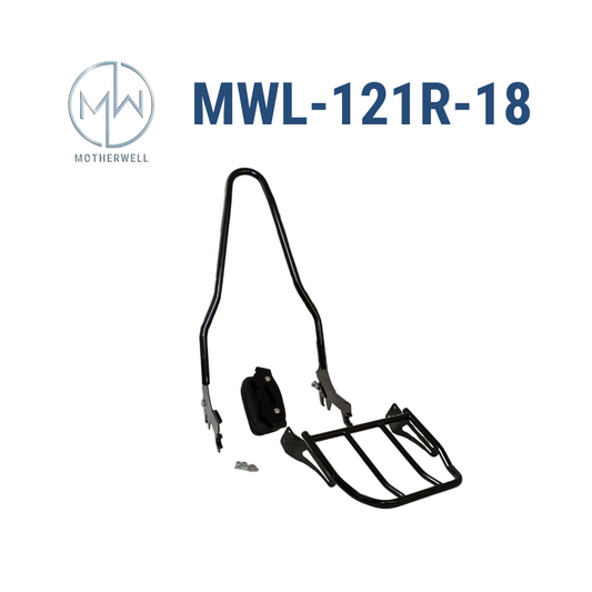 Detachable Sissy Bar with Pad and Bolt on Rack for Low Rider S 2018-UP  MWL-121R-18