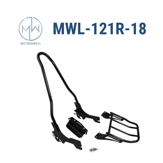 Detachable Sissy Bar with Pad and Bolt on Rack for Low Rider S 2018-UP  MWL-121R-18