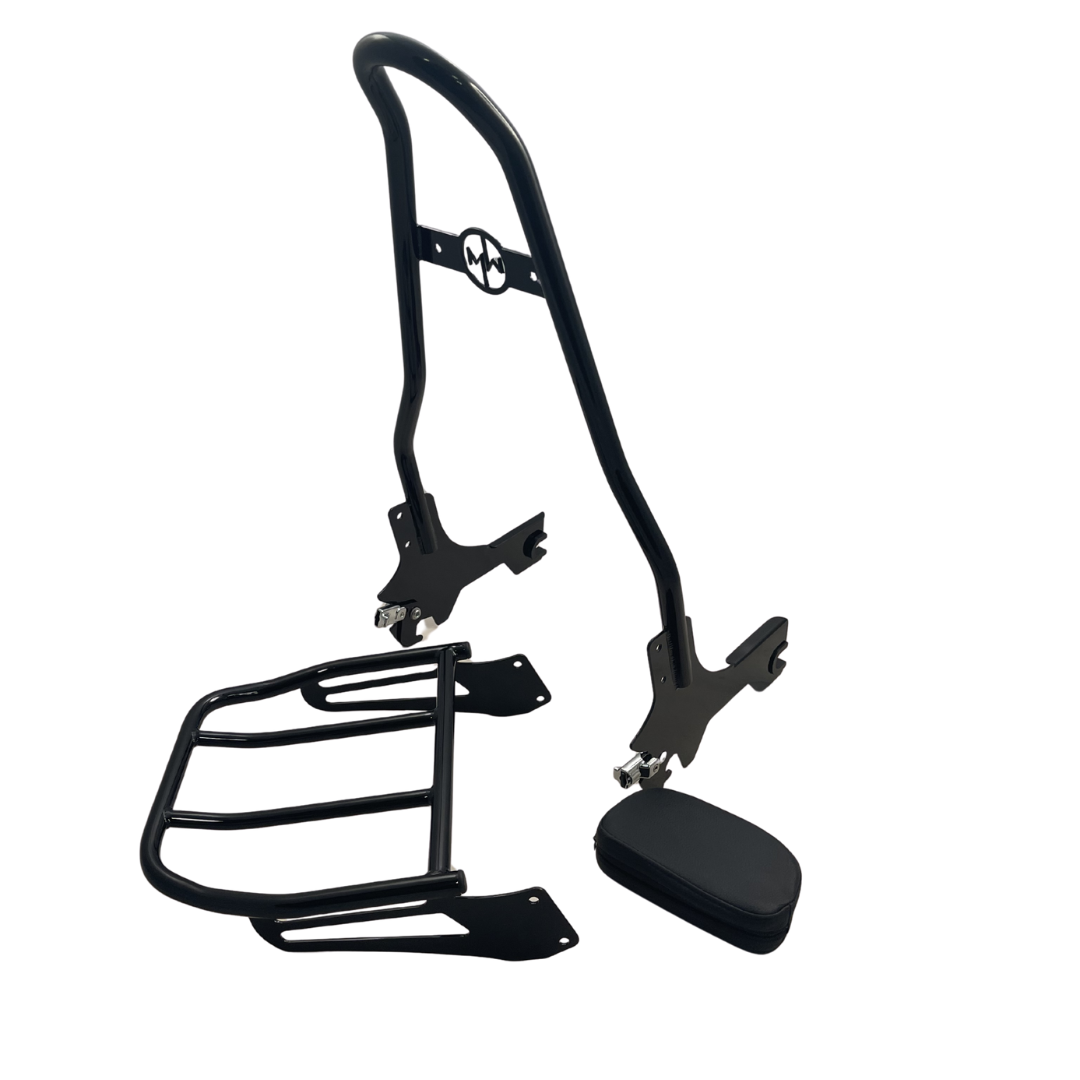 Detachable Sissy Bar with Pad and Bolt on Rack for Low Rider S 2018-UP  MWL-121R-18