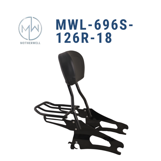 Indian Short Quick-Release Backrest with Luggage Rack MWL-696S- 126R-18