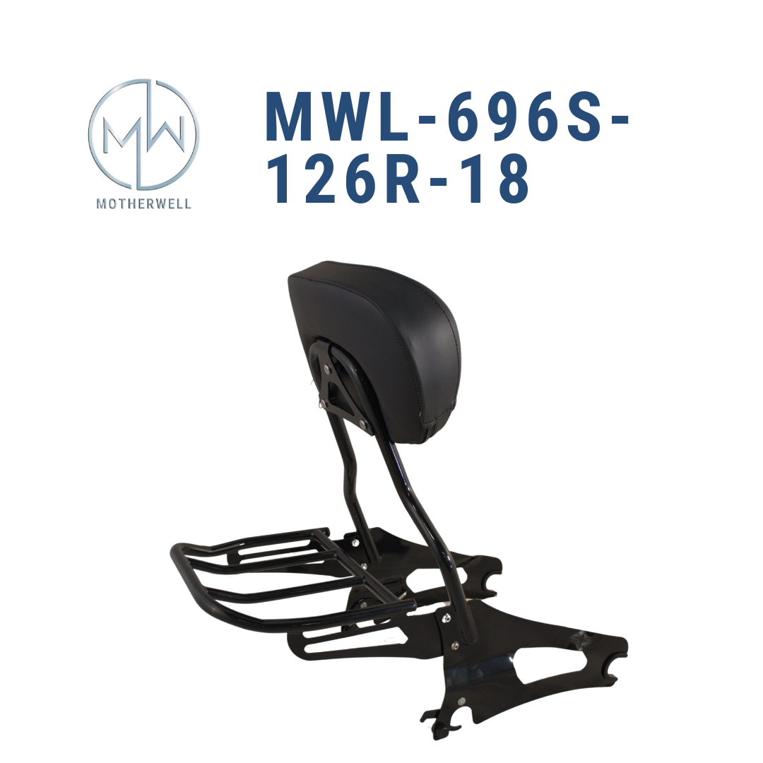 Indian Short Quick-Release Backrest with Luggage Rack MWL-696S- 126R-18