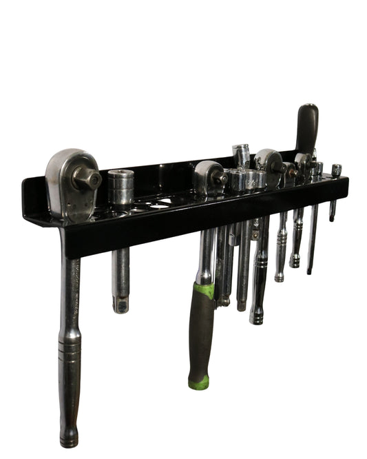 Heavy‑Duty Ratchet & Extension Holder — 18‑Gauge Steel