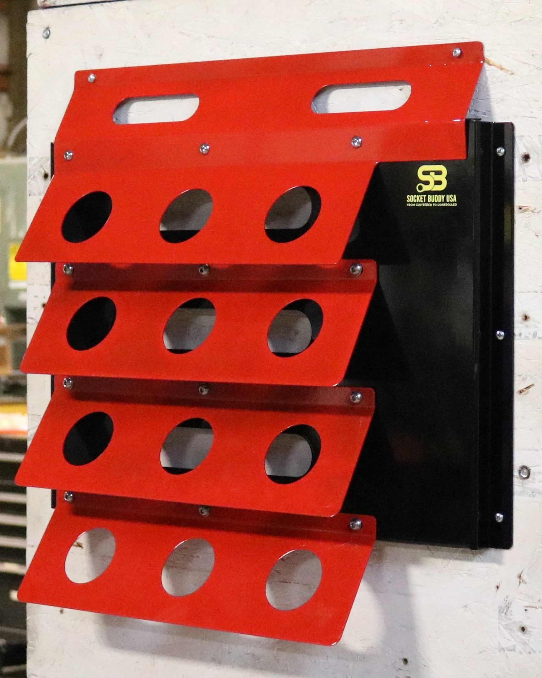 Wall Mounted Steel Shelf — Heavy‑Duty, Powder‑Coated, Shop‑Ready