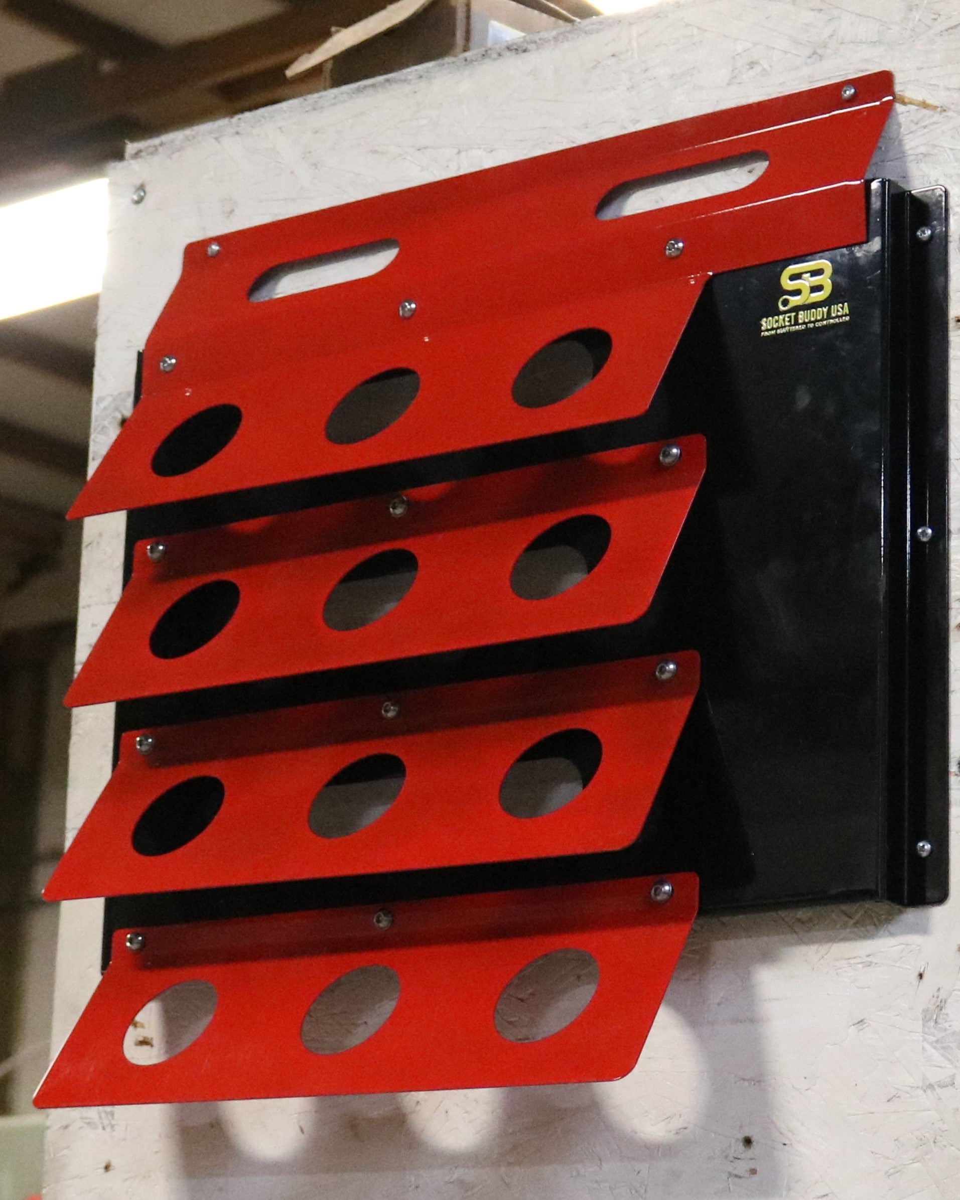 Wall Mounted Steel Shelf — Heavy‑Duty, Powder‑Coated, Shop‑Ready
