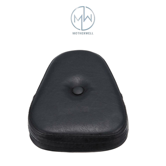 Universal Motorcycle Sissy Bar Backrest Pad - Black Synthetic Leather Cushion For Passenger