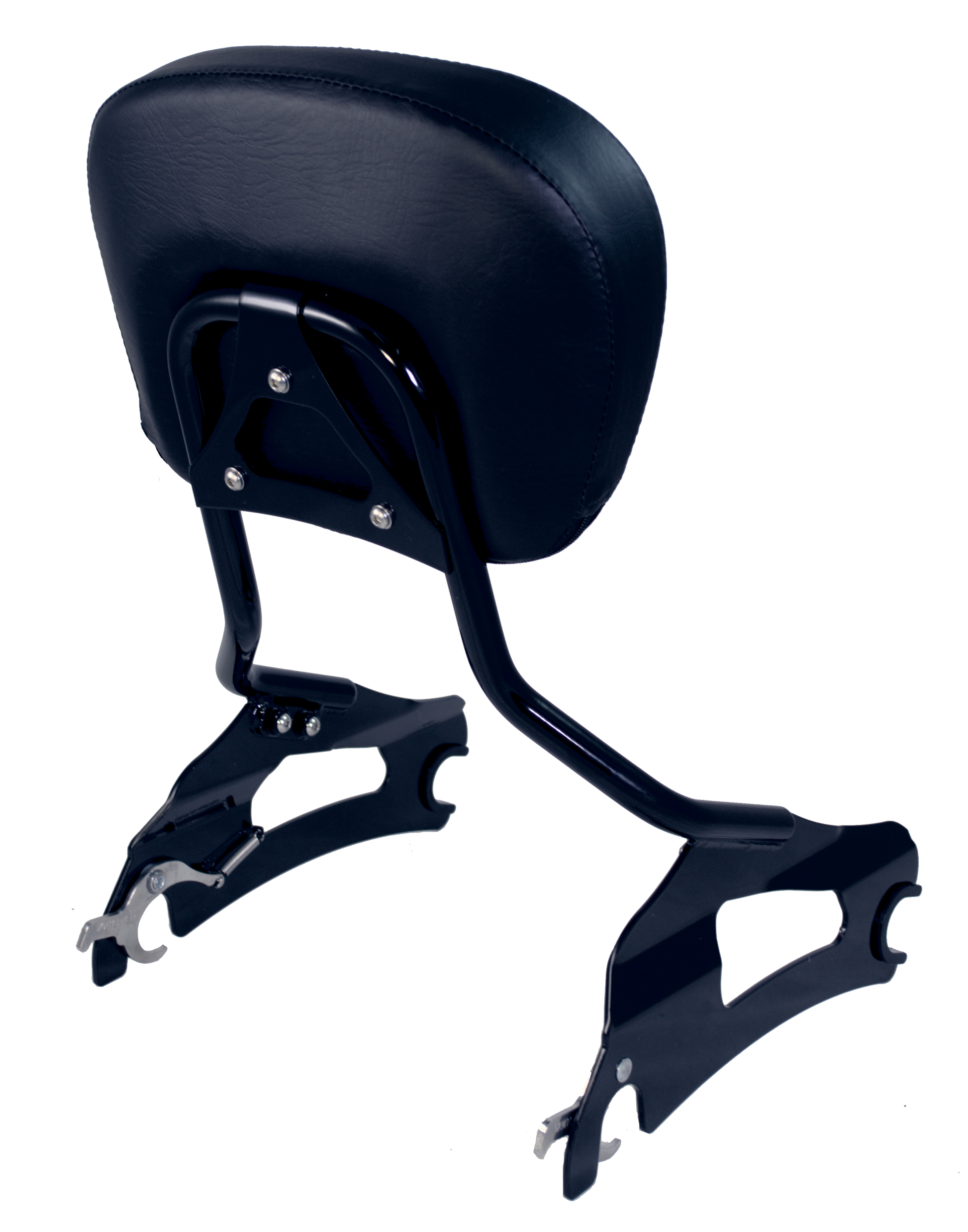 Short gloss black Backrest with pad for Indian models