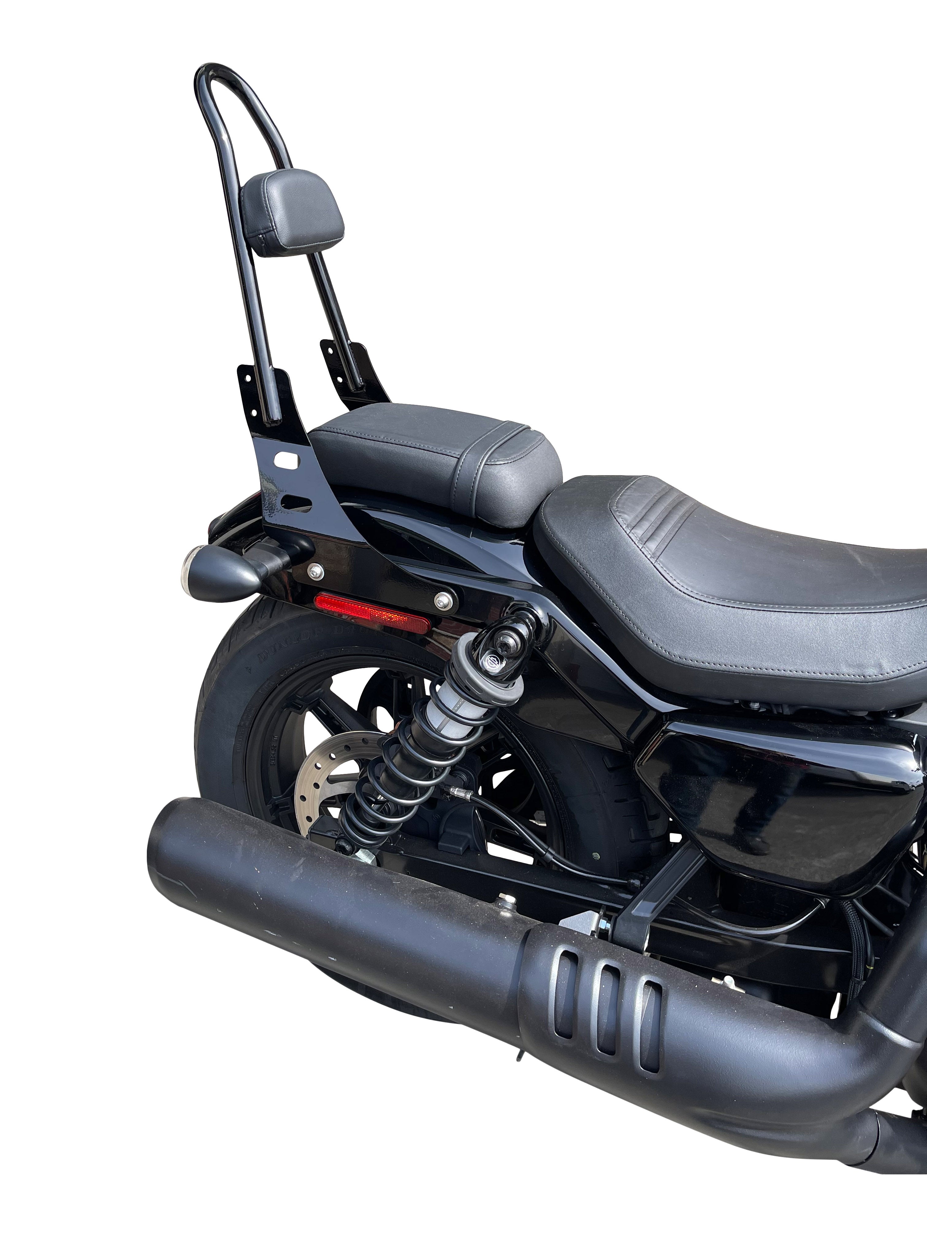 Gloss black rigid mounted Sissy bar for  2022-up just Harley-Davidson RH 975 With pad 