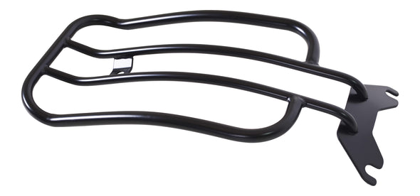 Gloss black powder coated solo luggage rack for Harley-Davidson fat boy and deluxe models