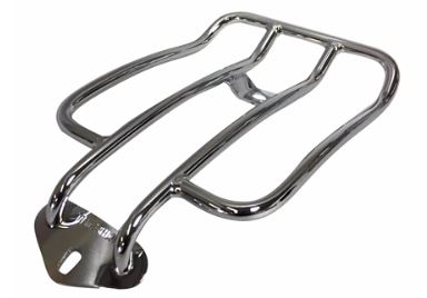 Curvy and sleek luggage rack. 6" Solo Luggage Rack For Harley Davidson Dyna Low Rider S 2016-2017, 2020. Chrome finish.
