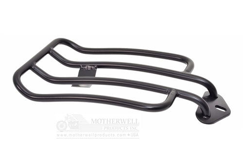 Curvy and sleek luggage rack. 6" Solo Luggage Rack For Harley Davidson Dyna Low Rider S 2016-2017, 2020. Glossy black finish.