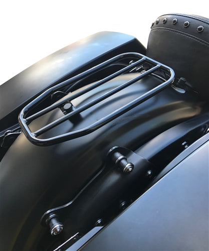 Road King/Road Glide Flat Solo Luggage Rack MWL-409 - Gloss Black