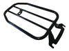 7" Flat Solo Luggage Rack for Touring Models 97-up.  Glossy black finish.