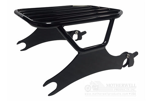 Gloss black powder coated Large flat solo luggage rack for Indian motorcycle models