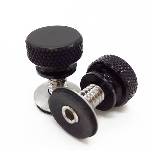 2x Grooved National Coarse Thumbscrew. Matte black finish. 